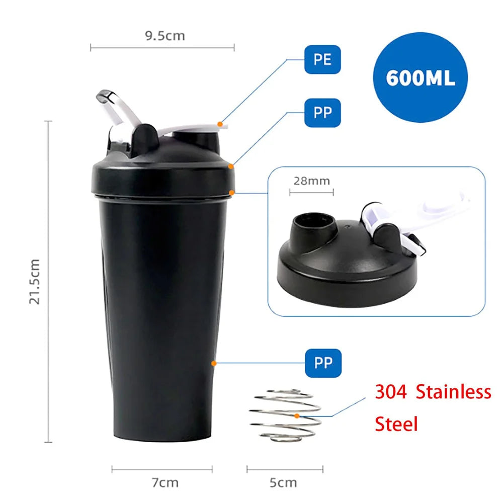 Copo Shaker Clássico AuraFit – Com Mola Misturadora em Inox